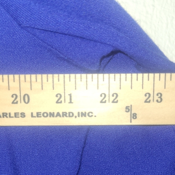 Sag Harbor Royal Blue Blazer Oversized Hip Length Button Pocket Classic Jacket - Picture 5 of 6